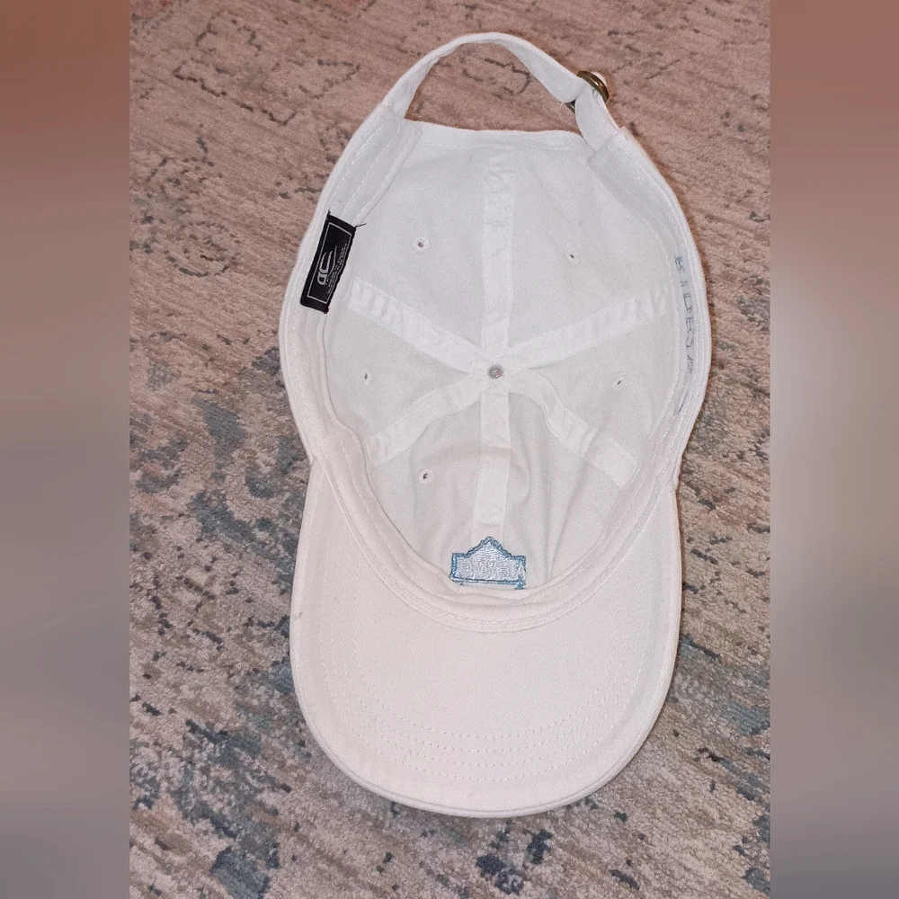 Alamo Saddlery White Blue Cotton Baseball cap